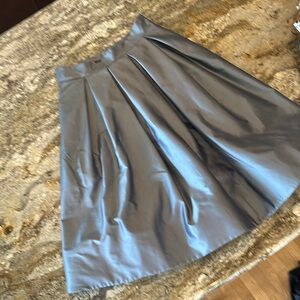Elegant Gray Women's Taffeta Skirt